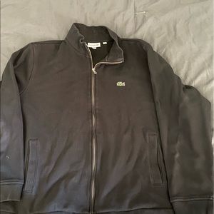 Mens Lacoste black sup up sweater